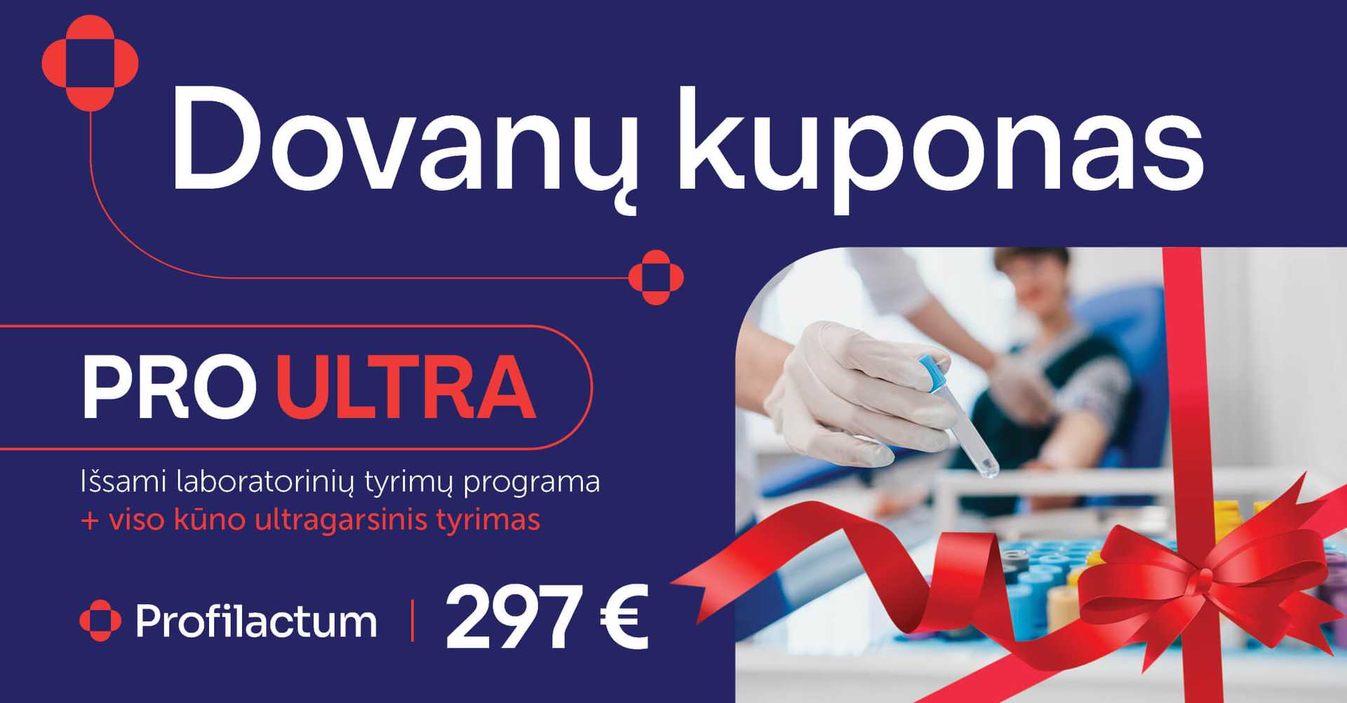 Dovanų kuponas PRO - Išsami laboratorinių tyrimų programa - 187€